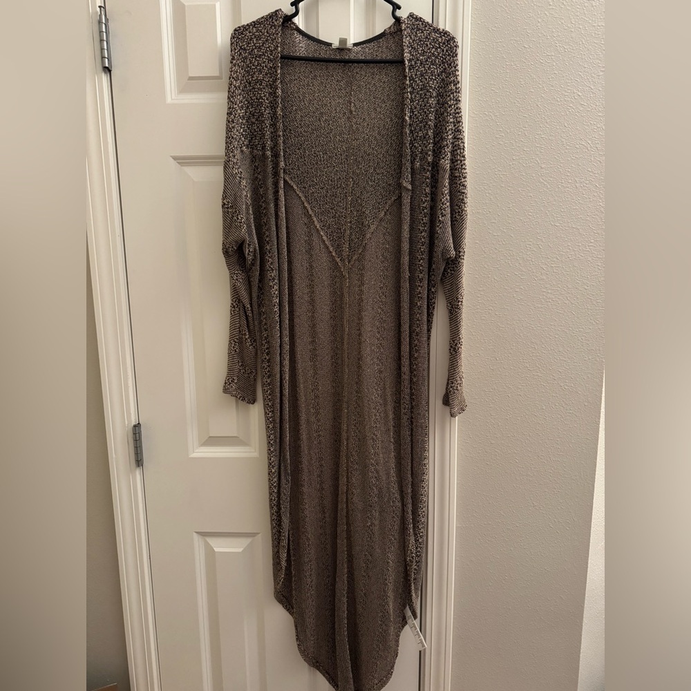 Urban Outfitters Long Taupe Duster Cardigan